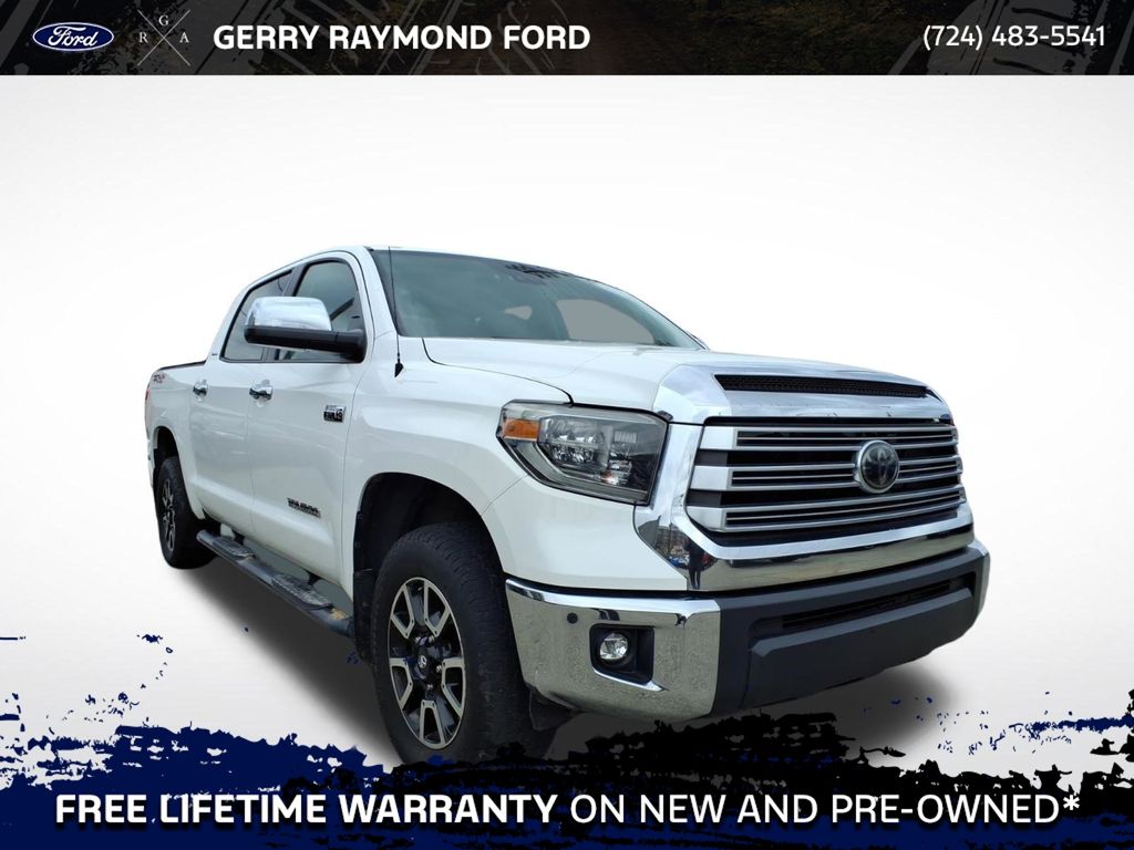 Super White 2018 Toyota Tundra Limited CrewMax 5.7L 4WD Pickup Truck Four-Wheel Drive 6-Speed Automatic Overdrive