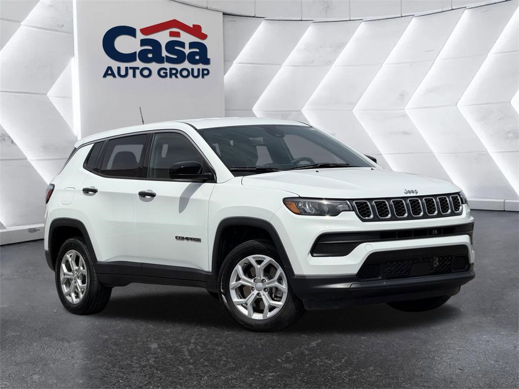 Bright White Clearcoat 2024 Jeep Compass Sport 4WD SUV / Crossover Four-Wheel Drive 8-Speed Automatic