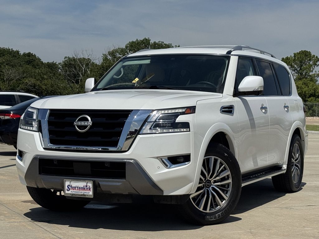 Aspen White Tricoat 2024 Nissan Armada SL RWD SUV / Crossover 4X2 7-Speed Automatic