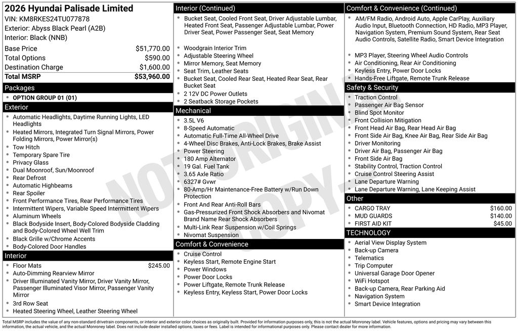 New 2026 Black Hyundai Limited image 6