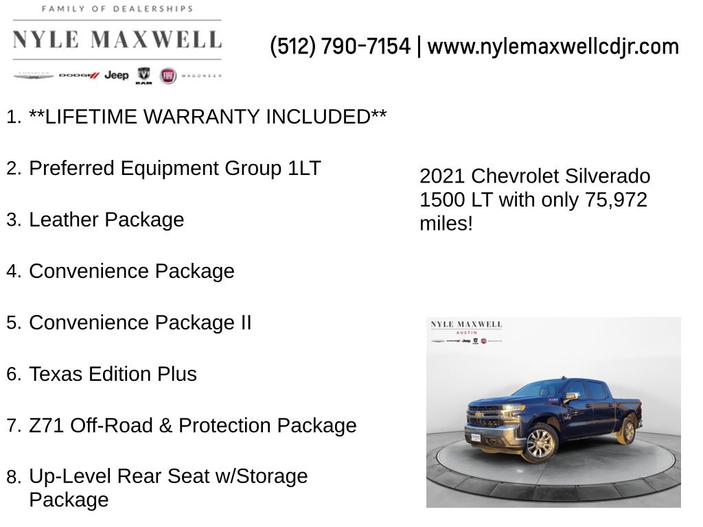 Used Car 2021 Chevrolet Silverado 1500  Lt For Sale Under $35,000 In Austin, Texas