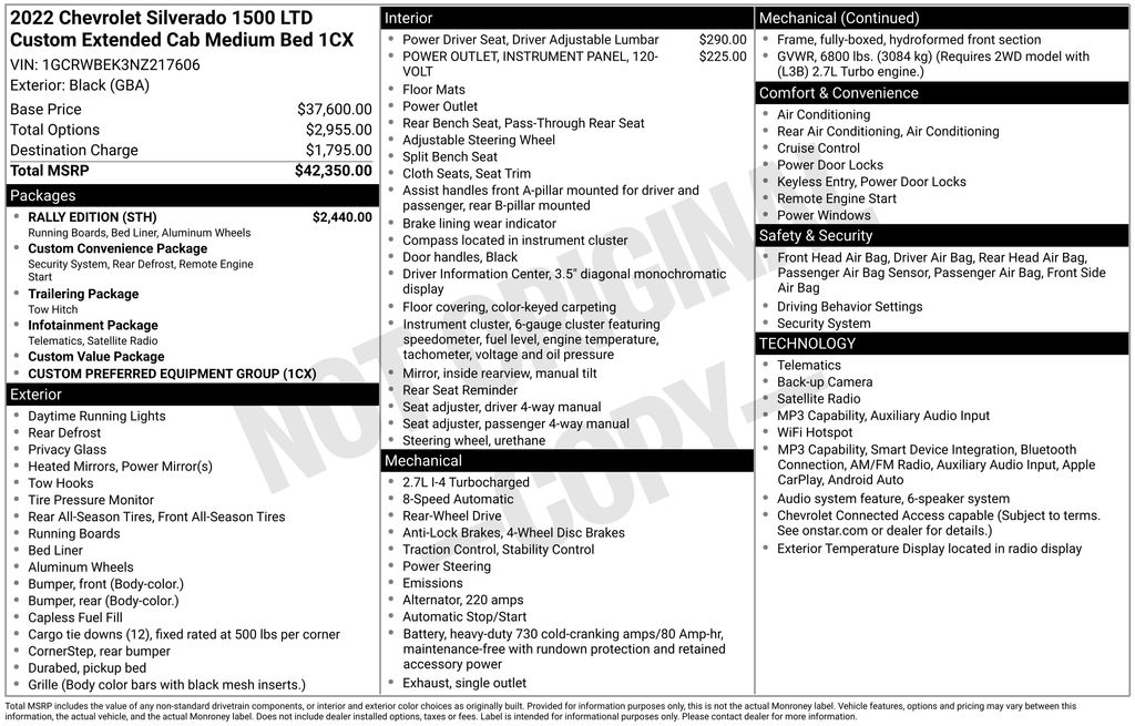 Used 2022 Black Chevrolet Custom image 2