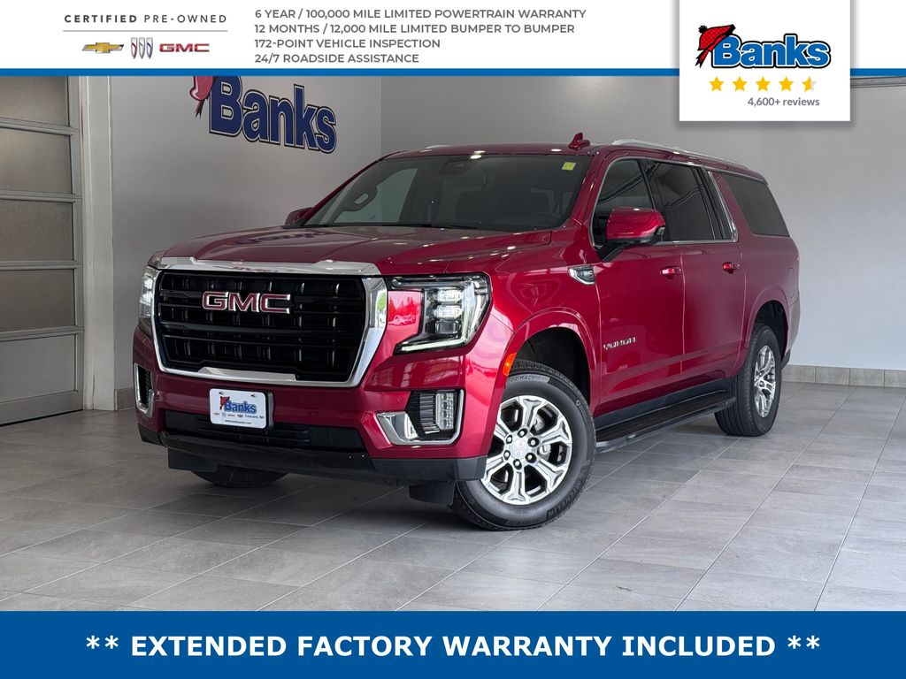 Volcanic Red Tintcoat 2023 GMC Yukon XL SLE 4WD SUV / Crossover Four-Wheel Drive