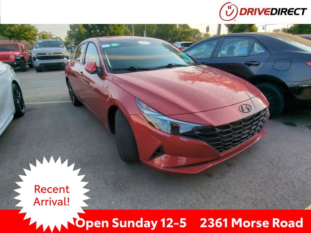 Scarlet Red Pearl 2021 Hyundai Elantra Sedan Front-Wheel Drive Continuously Variable Transmission