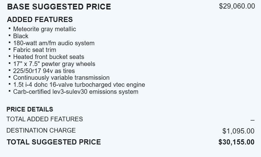 2023 Honda Accord EX 22