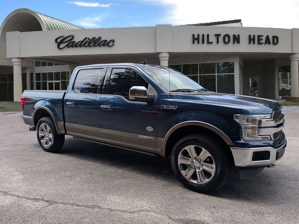 Blue 2018 Ford F-150 Pickup Truck Four-Wheel Drive Automatic