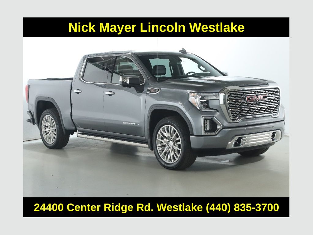 Gray (Satin Steel Metallic) 2019 GMC Sierra 1500 Denali Crew Cab 4WD Pickup Truck Four-Wheel Drive Automatic