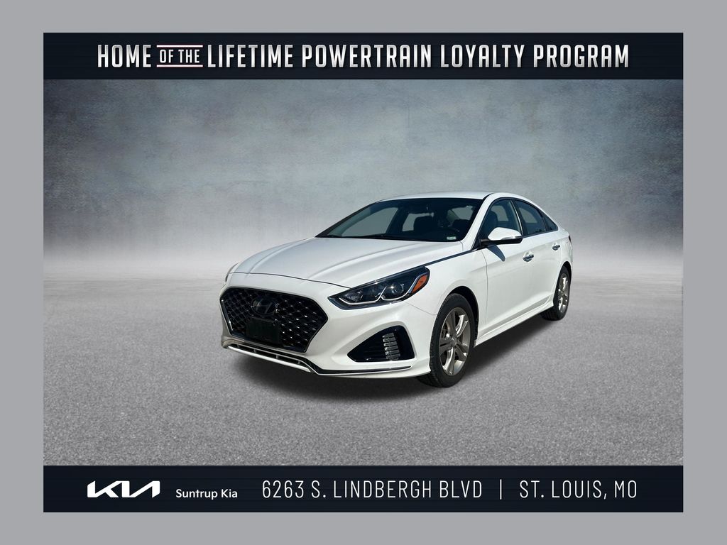 Quartz White Pearl 2019 Hyundai Sonata Sedan Front-Wheel Drive 6-Speed Automatic
