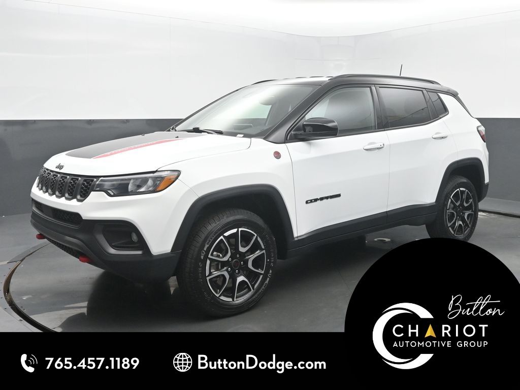 Bright White Clearcoat 2025 Jeep Compass SUV / Crossover Four-Wheel Drive 8-Speed Automatic