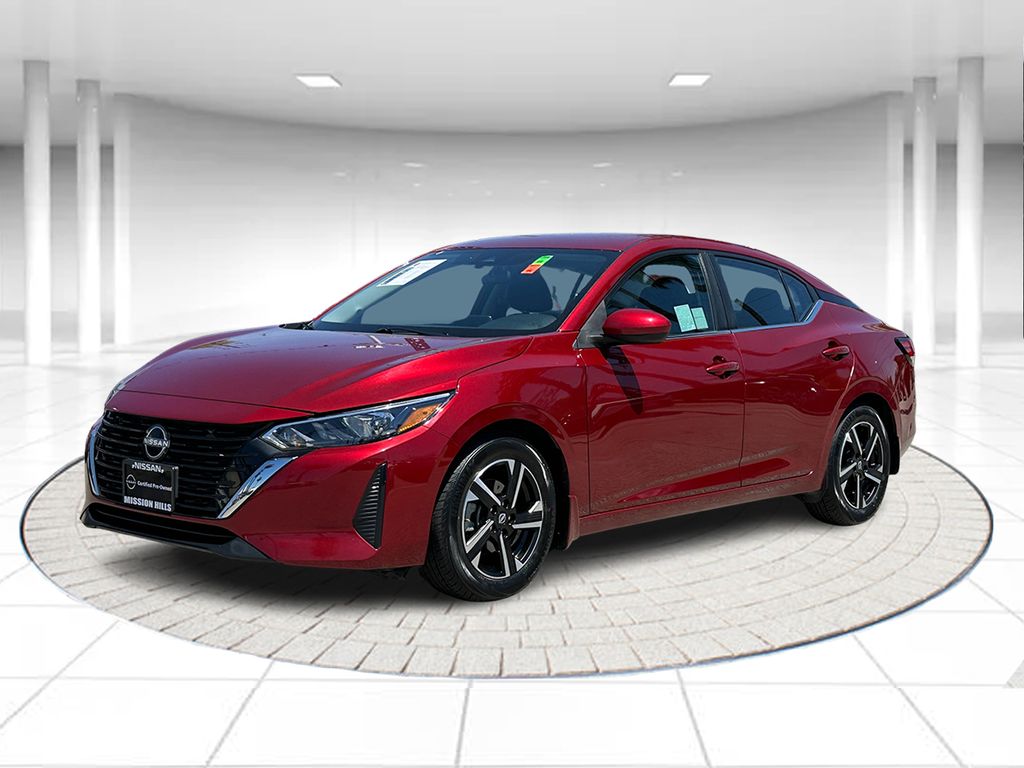 Red (Scarlet) 2024 Nissan Sentra Sedan Front-Wheel Drive Continuously Variable Transmission