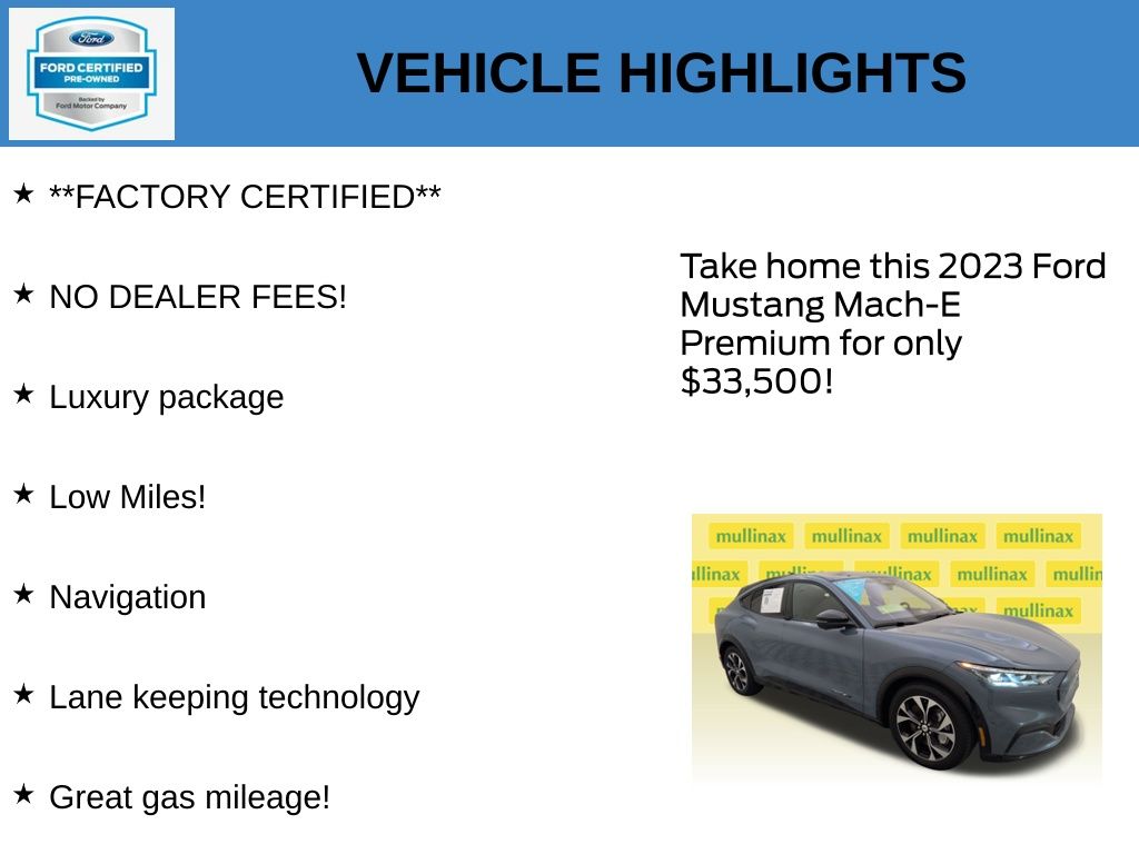 2023 Vapor Blue Metallic Ford Mustang Mach-E Premium RWD SUV