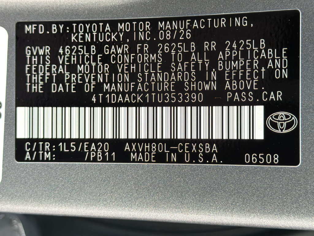 New 2026 Toyota Camry Sedan