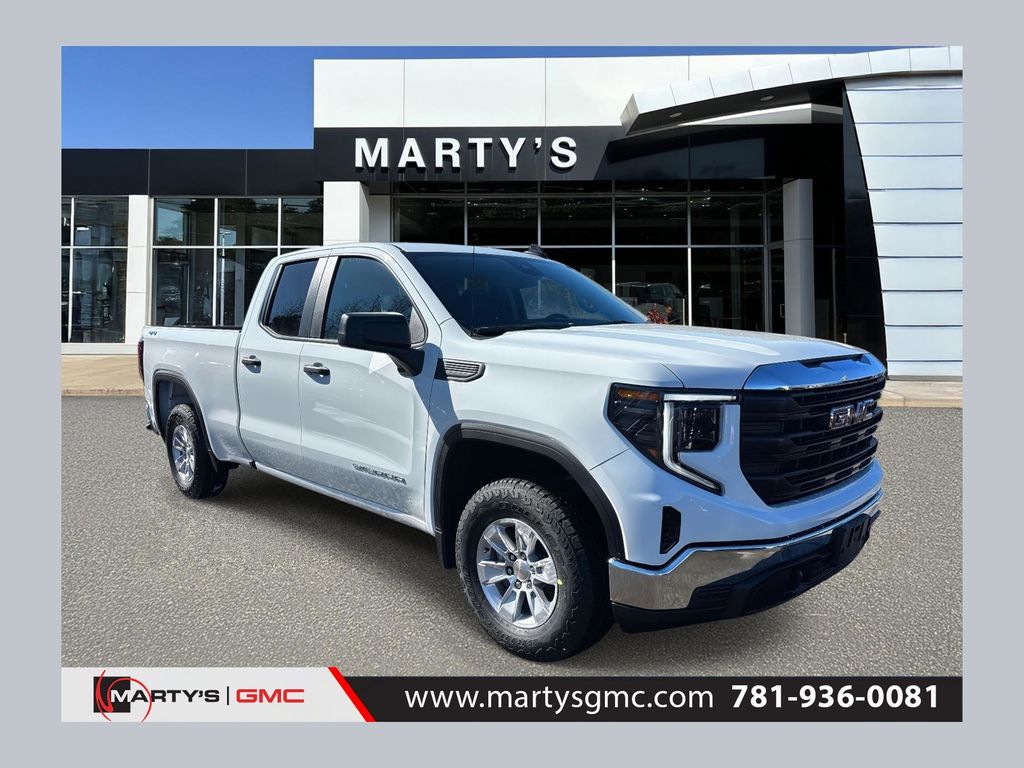 Summit White 2026 GMC Sierra 1500 Pro Double Cab 4WD Pickup Truck Four-Wheel Drive Automatic