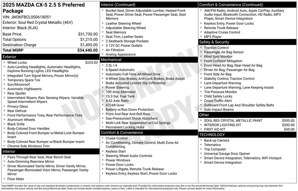 Certified Used 2025 Red Mazda 2.5 S Preferred Package image 38