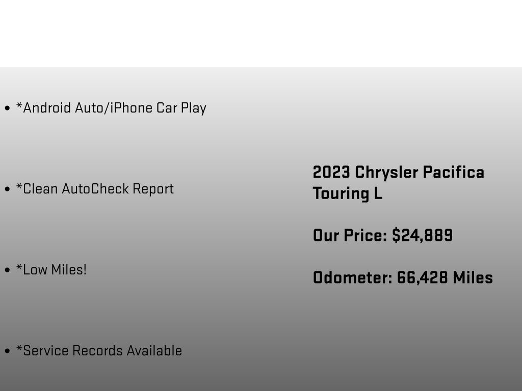 2023 Chrysler Pacifica Touring L White at Klick Lewis Buick Chevrolet