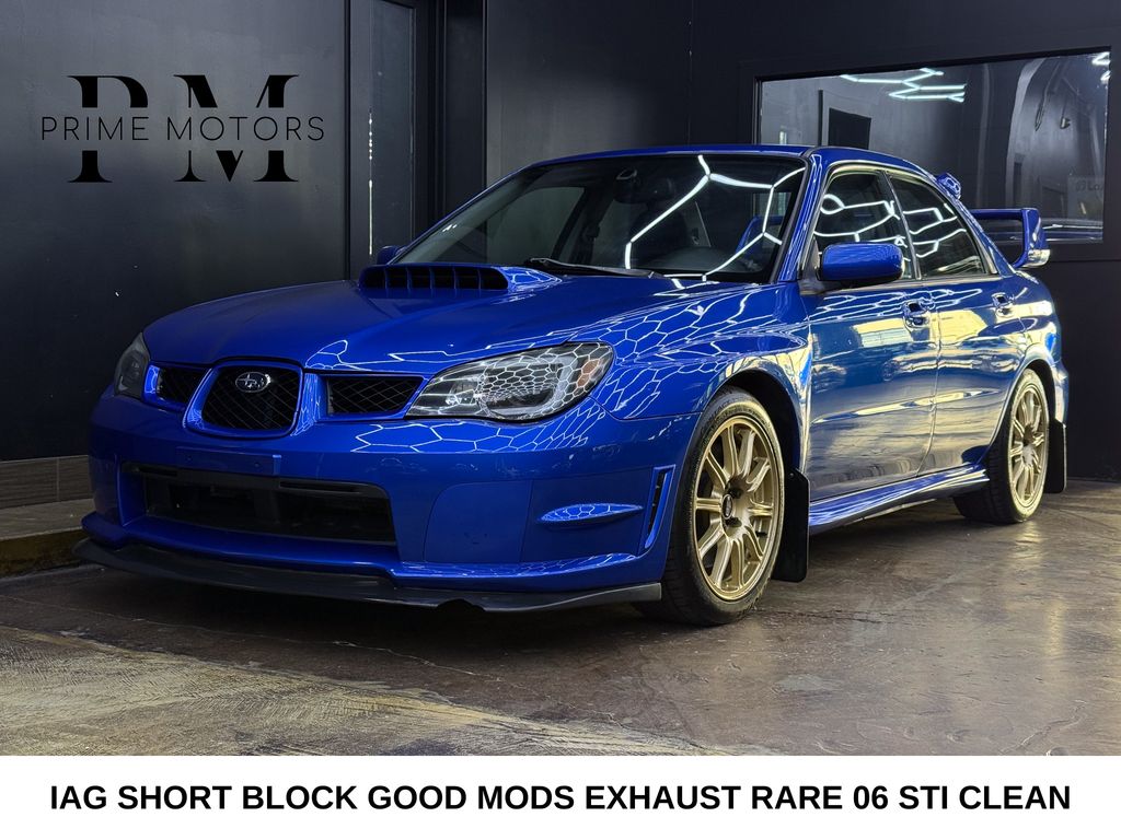 Blue 2006 Subaru Impreza WRX STI Sedan All-Wheel Drive 6-Speed Manual