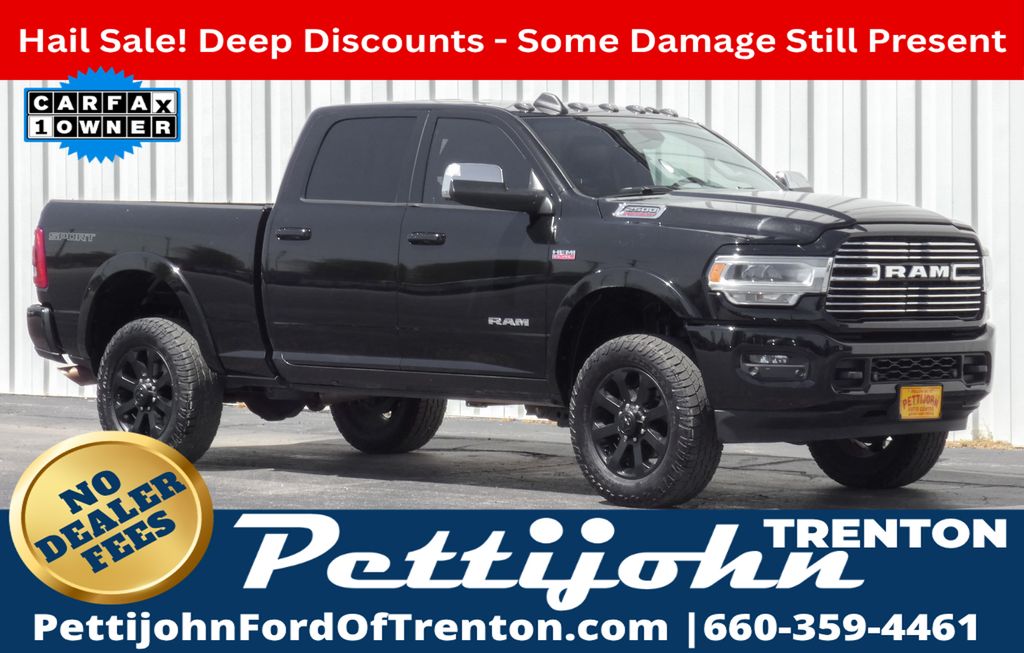 Diamond Black Crystal Pearlcoat 2020 RAM 2500 Laramie Crew Cab 4WD Pickup Truck Four-Wheel Drive 8-Speed Automatic
