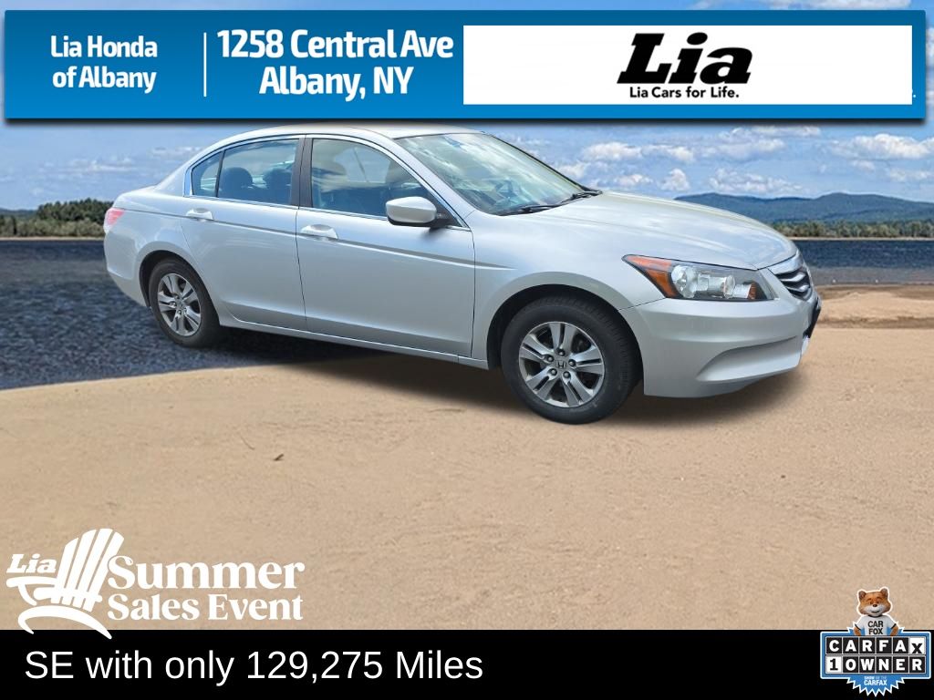 Alabaster Silver Metallic 2012 Honda Accord SE Sedan Front-Wheel Drive 5-Speed Automatic Overdrive