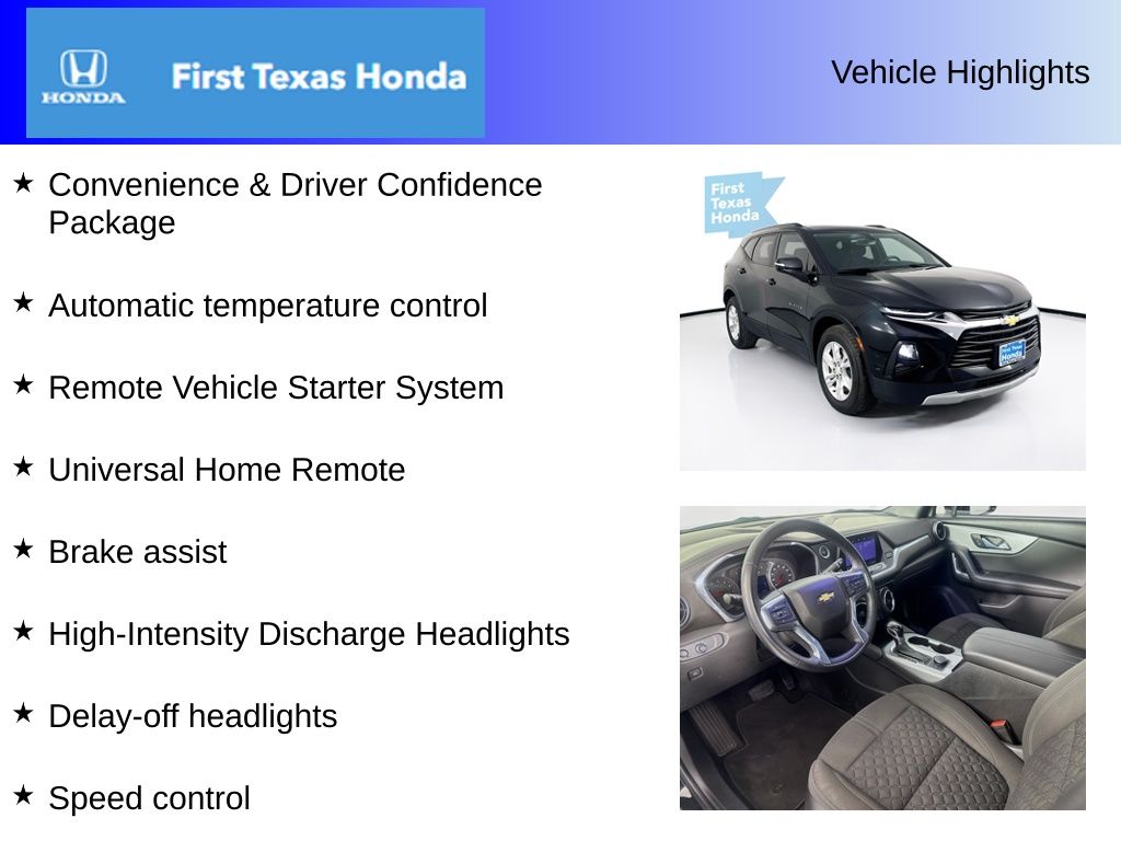 Used Car 2019 Chevrolet Blazer  Base For Sale Under $20,000 In Austin, Texas