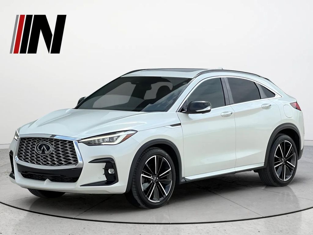 Majestic White 2022 INFINITI QX55 SUV / Crossover All-Wheel Drive Continuously Variable Transmission