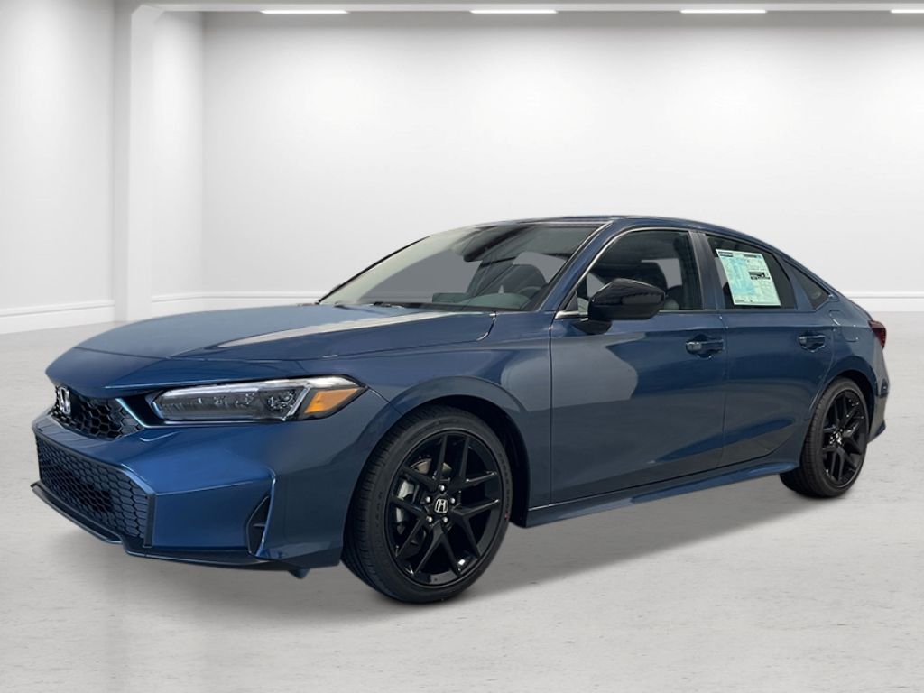 Blue Lagoon Pearl 2026 Honda Civic Sedan Front-Wheel Drive Continuously Variable Transmission