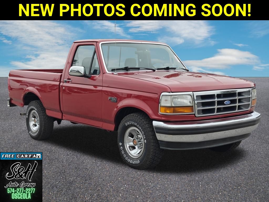 Red 1993 Ford F-150 Pickup Truck