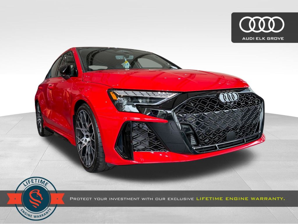 Progressive Red Metallic 2026 Audi RS 3 Sedan All-Wheel Drive 7-Speed Automatic