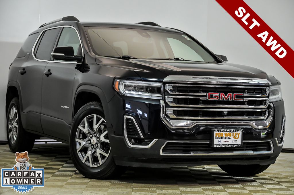 Midnight Blue Metallic 2021 GMC Acadia SLT AWD SUV / Crossover Four-Wheel Drive 9-Speed Automatic