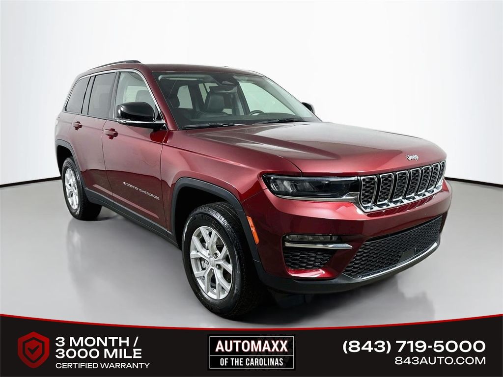 Velvet Red Pearlcoat 2023 Jeep Grand Cherokee SUV / Crossover Four-Wheel Drive 8-Speed Automatic