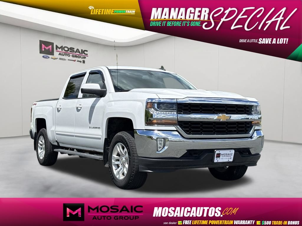 Summit White 2018 Chevrolet Silverado 1500 Pickup Truck Four-Wheel Drive 6-Speed Automatic Overdrive