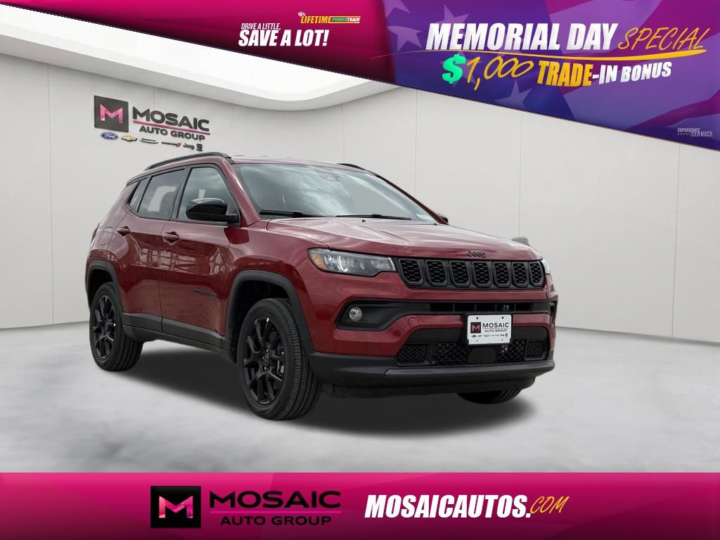 Red Hot Pearlcoat 2026 Jeep Compass Latitude 4WD SUV / Crossover Four-Wheel Drive 8-Speed Automatic