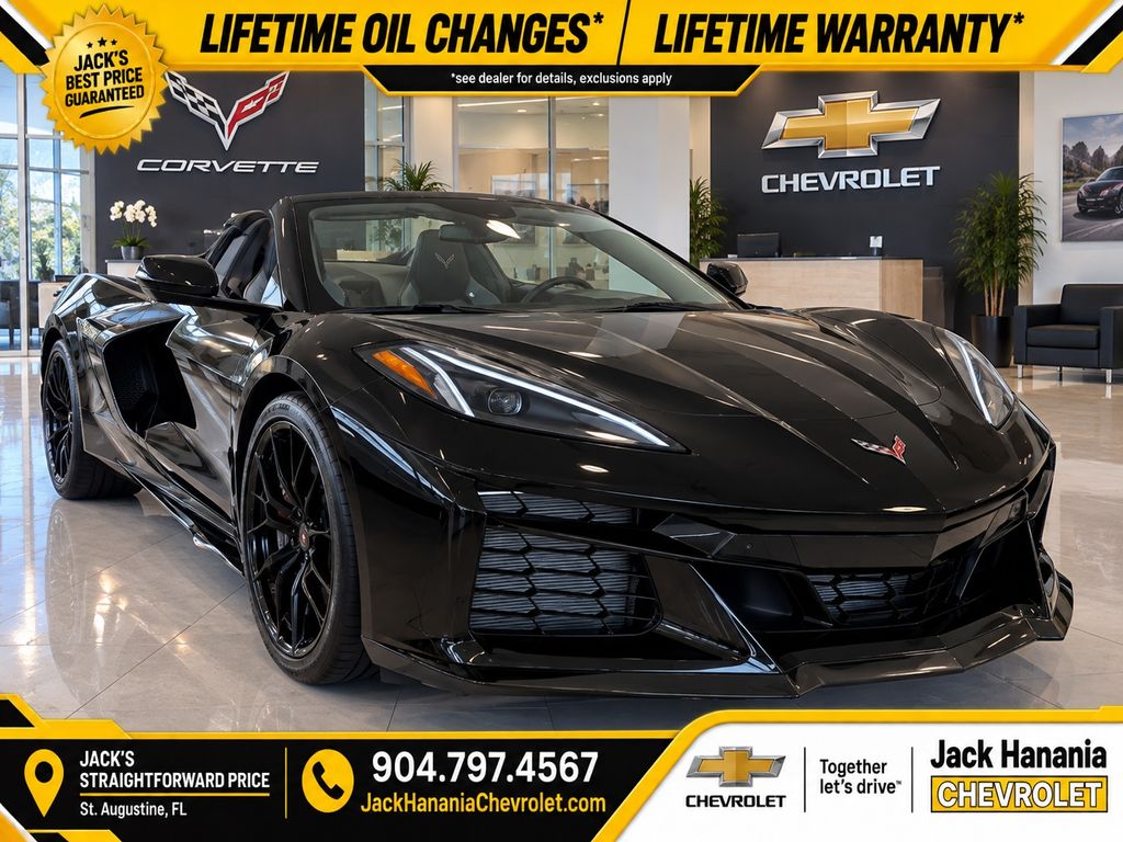 Black 2027 Chevrolet Corvette Convertible Rear-Wheel Drive 8-Speed Dual Clutch
