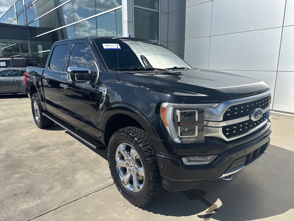 Agate Black Metallic 2023 Ford F-150 Platinum SuperCrew 4WD Pickup Truck Four-Wheel Drive Automatic