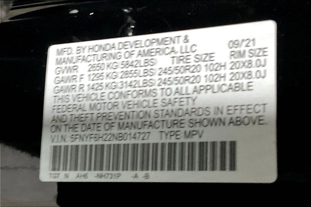 2022 Honda Pilot — photo 35