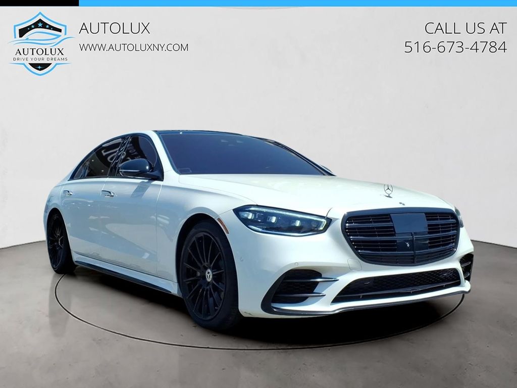 MANUFAKTUR Cashmere White Magno 2022 Mercedes-Benz S-Class S 580 4MATIC AWD Sedan All-Wheel Drive 9-Speed Automatic