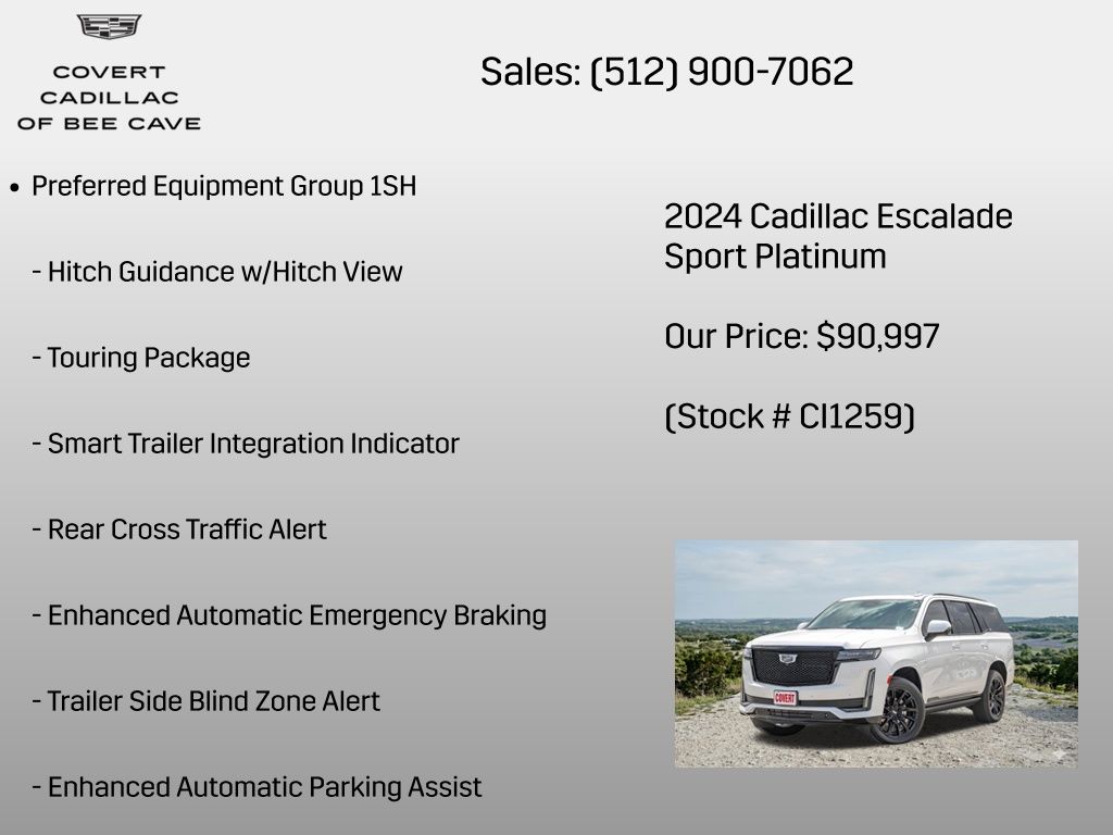 Used Car 2024 Cadillac Escalade  Sport Platinum For Sale Under $100,000 In Austin, Texas