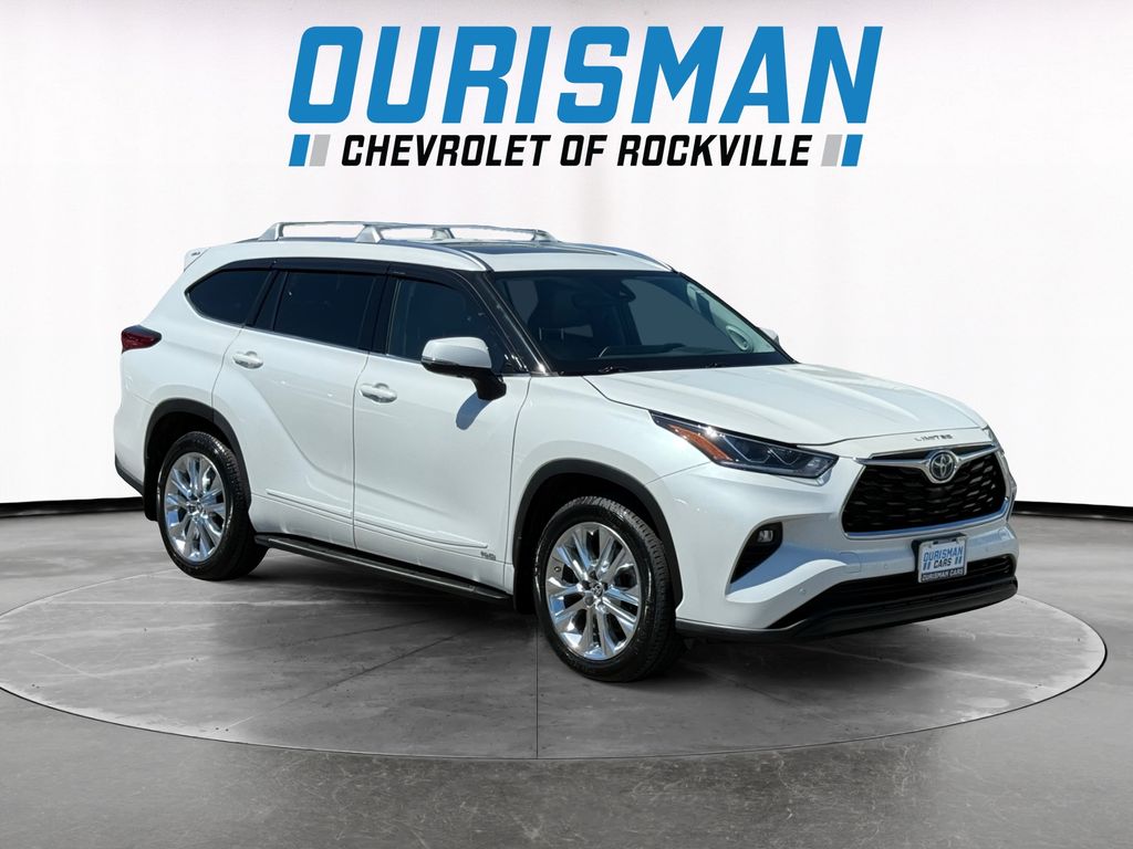 White (Wind Chill Pearl) 2023 Toyota Highlander Hybrid Limited AWD SUV / Crossover All-Wheel Drive Continuously Variable Transmission