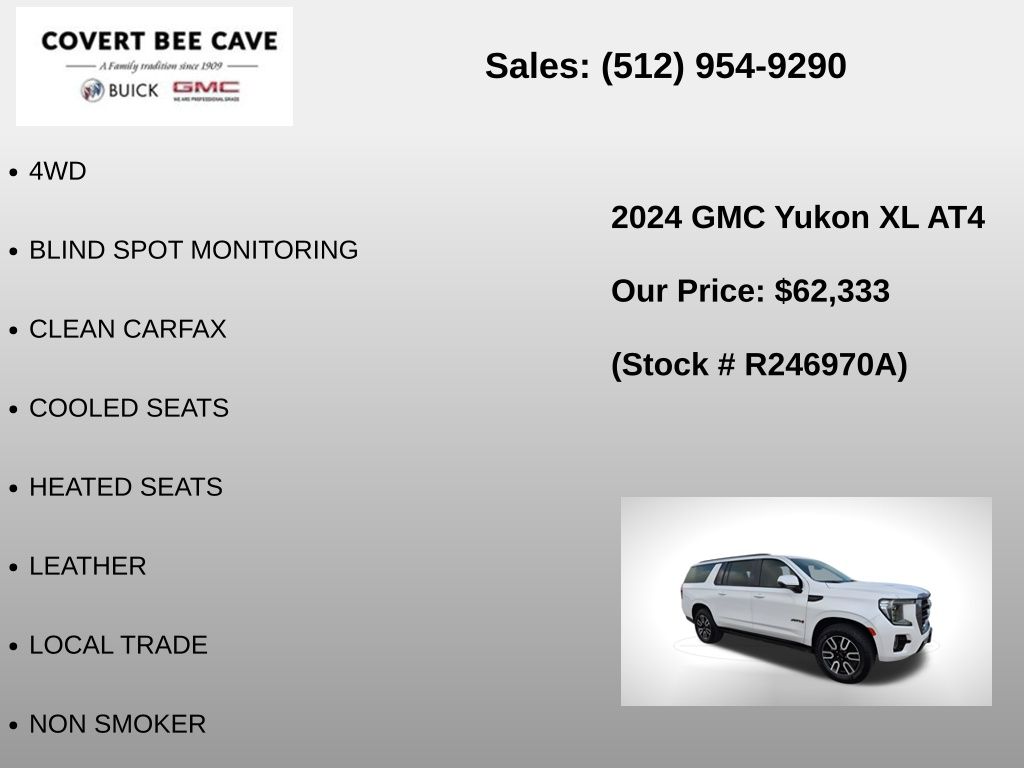 Used Car 2024 Gmc Yukon Xl  At4 For Sale Under $70,000 In Austin, Texas
