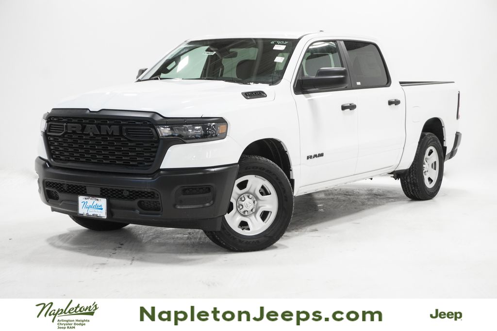 Bright White Clearcoat 2026 RAM 1500 Tradesman Crew Cab 4WD Pickup Truck Four-Wheel Drive 8-Speed Automatic