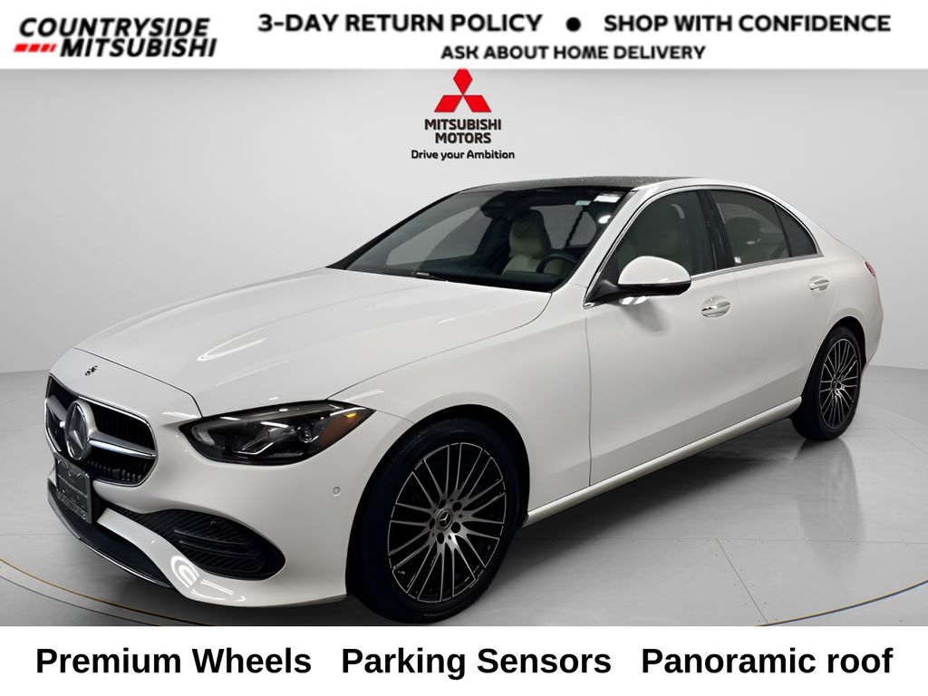 White 2025 Mercedes-Benz C-Class C 300 4MATIC Sedan All-Wheel Drive 9-Speed Automatic
