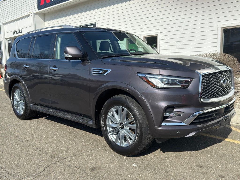 Anthracite Gray 2024 INFINITI QX80 Luxe 4WD SUV / Crossover All-Wheel Drive 7-Speed Automatic