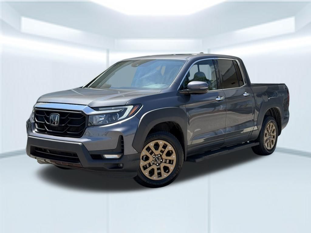Gray 2023 Honda Ridgeline RTL-E AWD Pickup Truck All-Wheel Drive 9-Speed Automatic