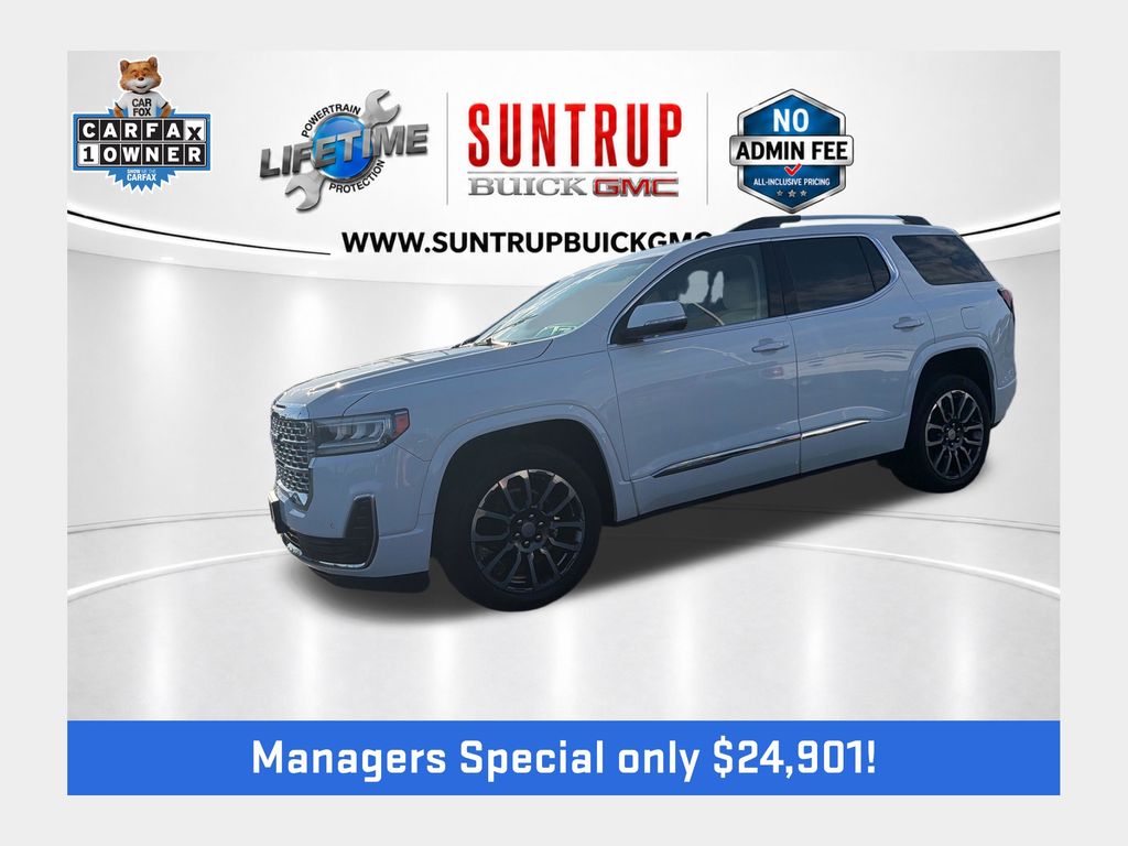 Summit White 2020 GMC Acadia SUV / Crossover Front-Wheel Drive 9-Speed Automatic