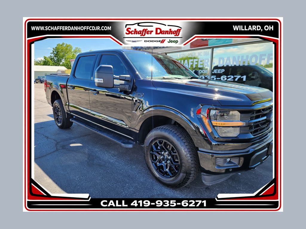 Black 2024 Ford F-150 Pickup Truck Four-Wheel Drive Automatic