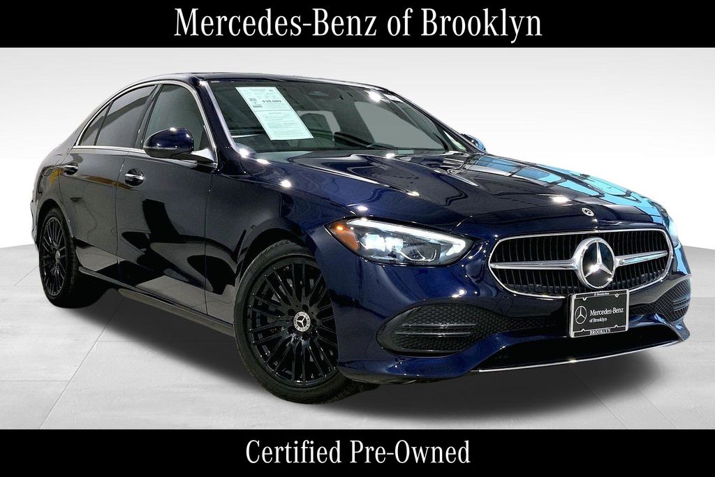 Lunar Blue Metallic 2023 Mercedes-Benz C-Class Sedan All-Wheel Drive 9-Speed Automatic