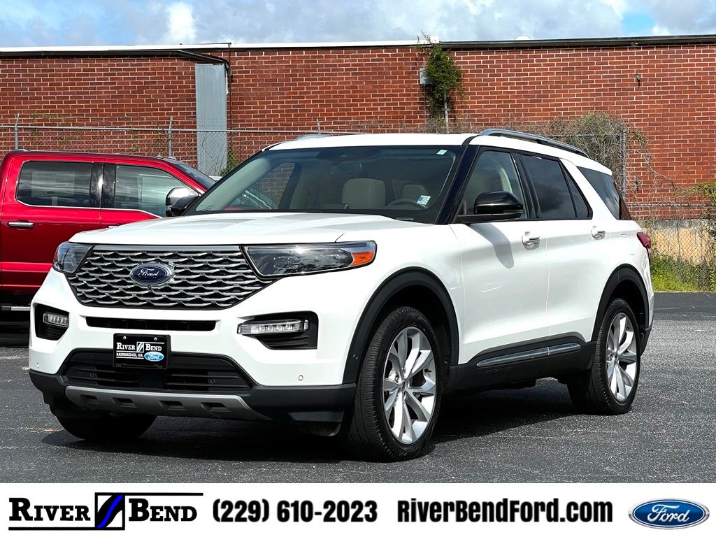White Metallic 2022 Ford Explorer SUV / Crossover All-Wheel Drive Automatic