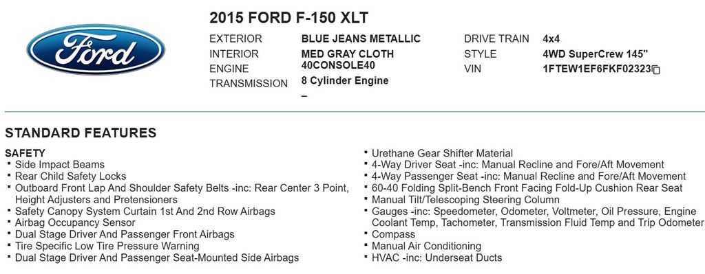 2015 Ford F-150 XLT 20