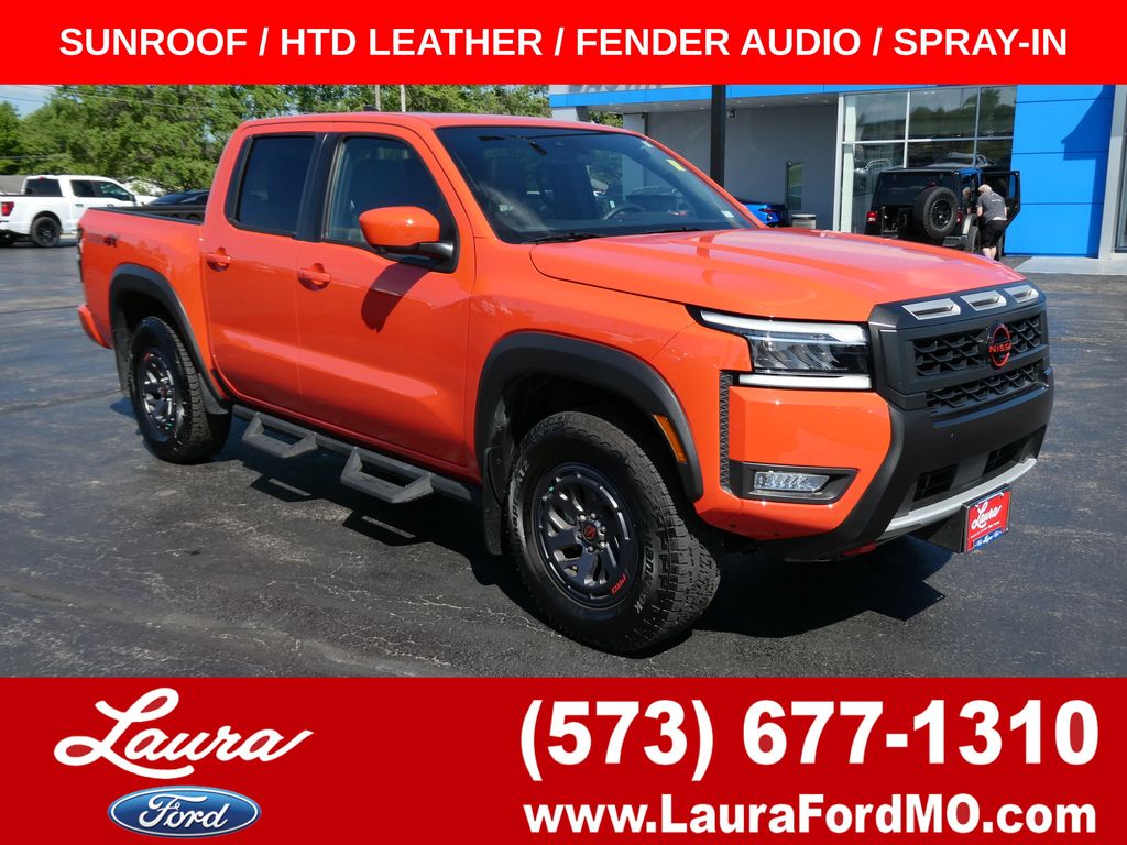 Afterburn Orange 2025 Nissan Frontier PRO-4X Crew Cab 4WD Pickup Truck Four-Wheel Drive 9-Speed Automatic Overdrive