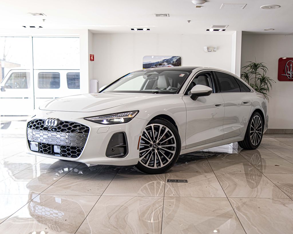 Glacier White Metallic 2026 Audi A6 quattro Prestige 55 TFSI Sedan All-Wheel Drive 7-Speed Automatic