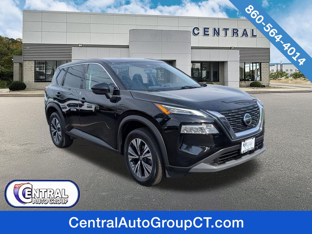 Super Black 2021 Nissan Rogue SV AWD SUV / Crossover All-Wheel Drive Continuously Variable Transmission